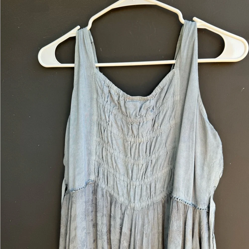 Scully Ash Gray Lace-Up Maxi Dress - Picture 6 of 7